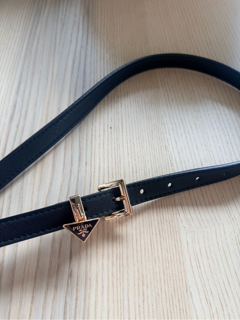Black Triangle Belt gold hardware